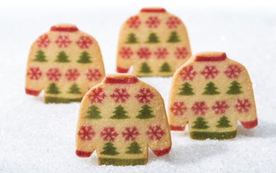 Fancy holiday shortbread cookies in just the right size