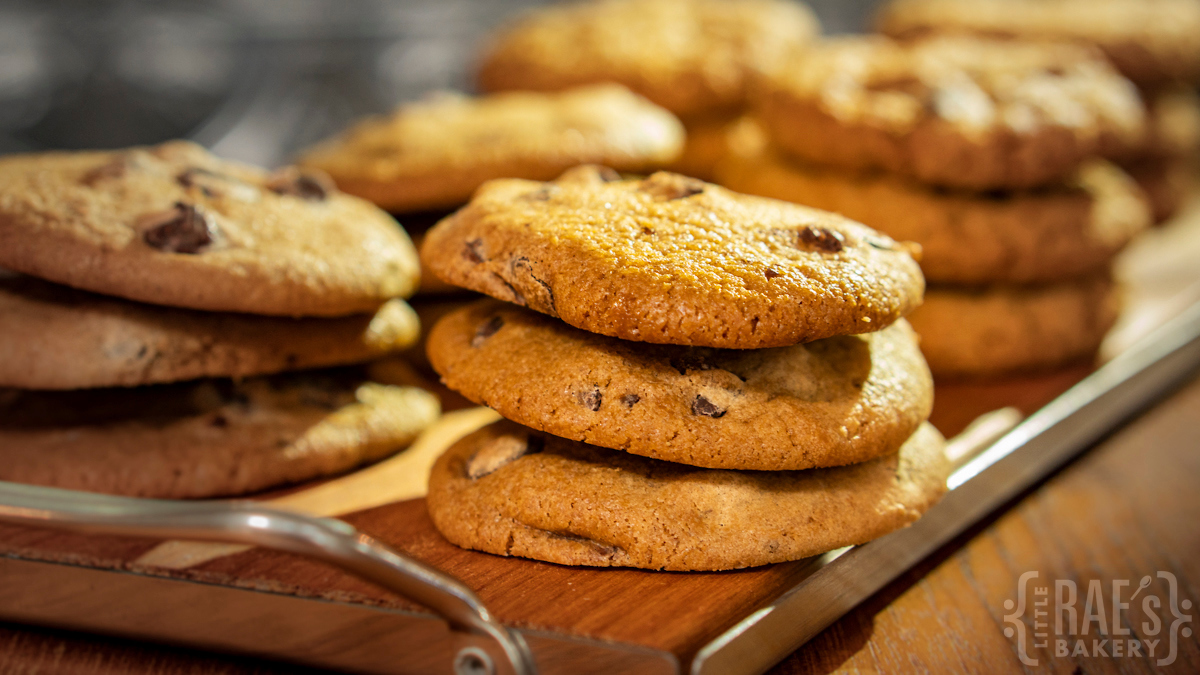 Our chocolate chip cookies use a combination of brown and cane sugar.